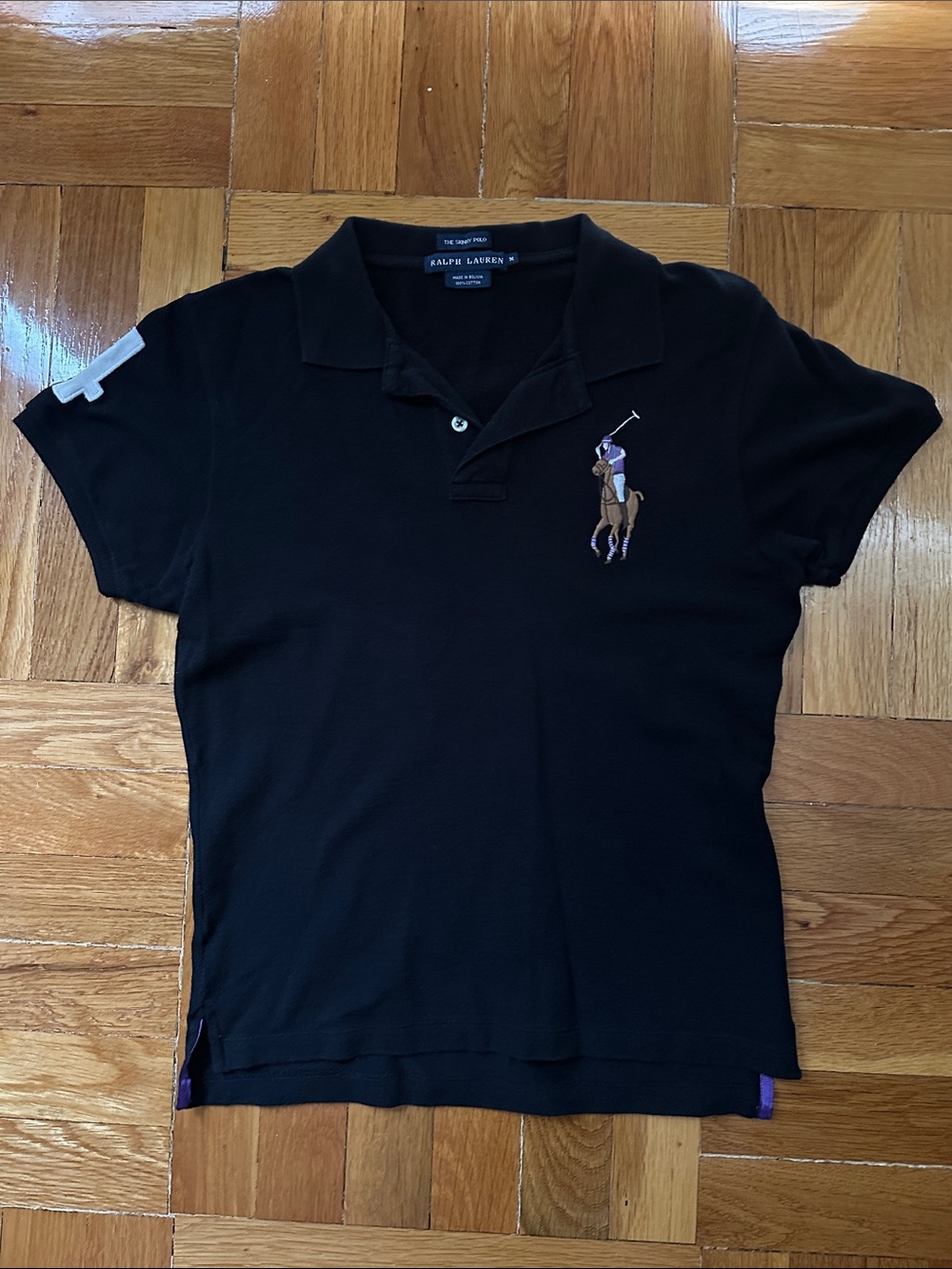 Ralph Lauren Black Polo with Embroidered Pony